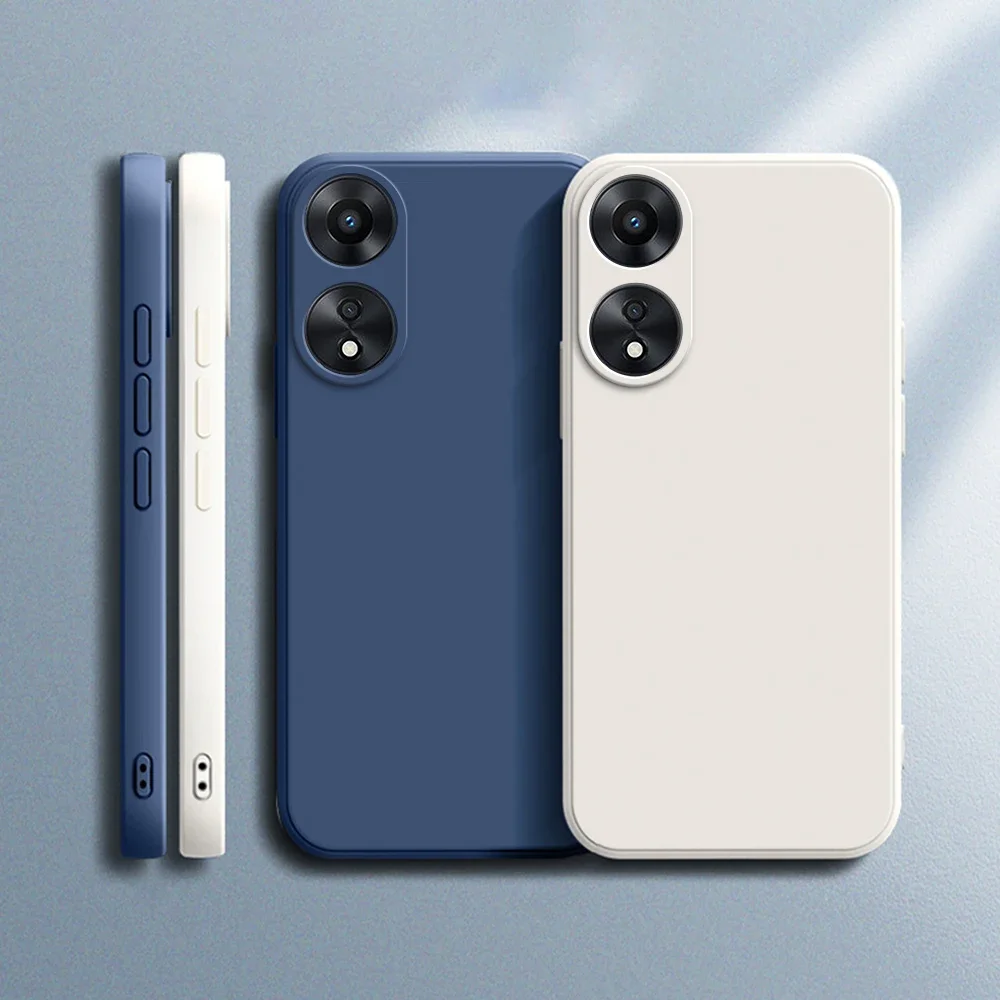  Funda para Oppo A58/OPPO A58x/OPPO A78, Funda protectora de  silicona líquida para Oppo A58/OPPO A58x/OPPO A78 con cordón de silicona,  funda delgada y suave a prueba de golpes para Oppo A58/OPPO