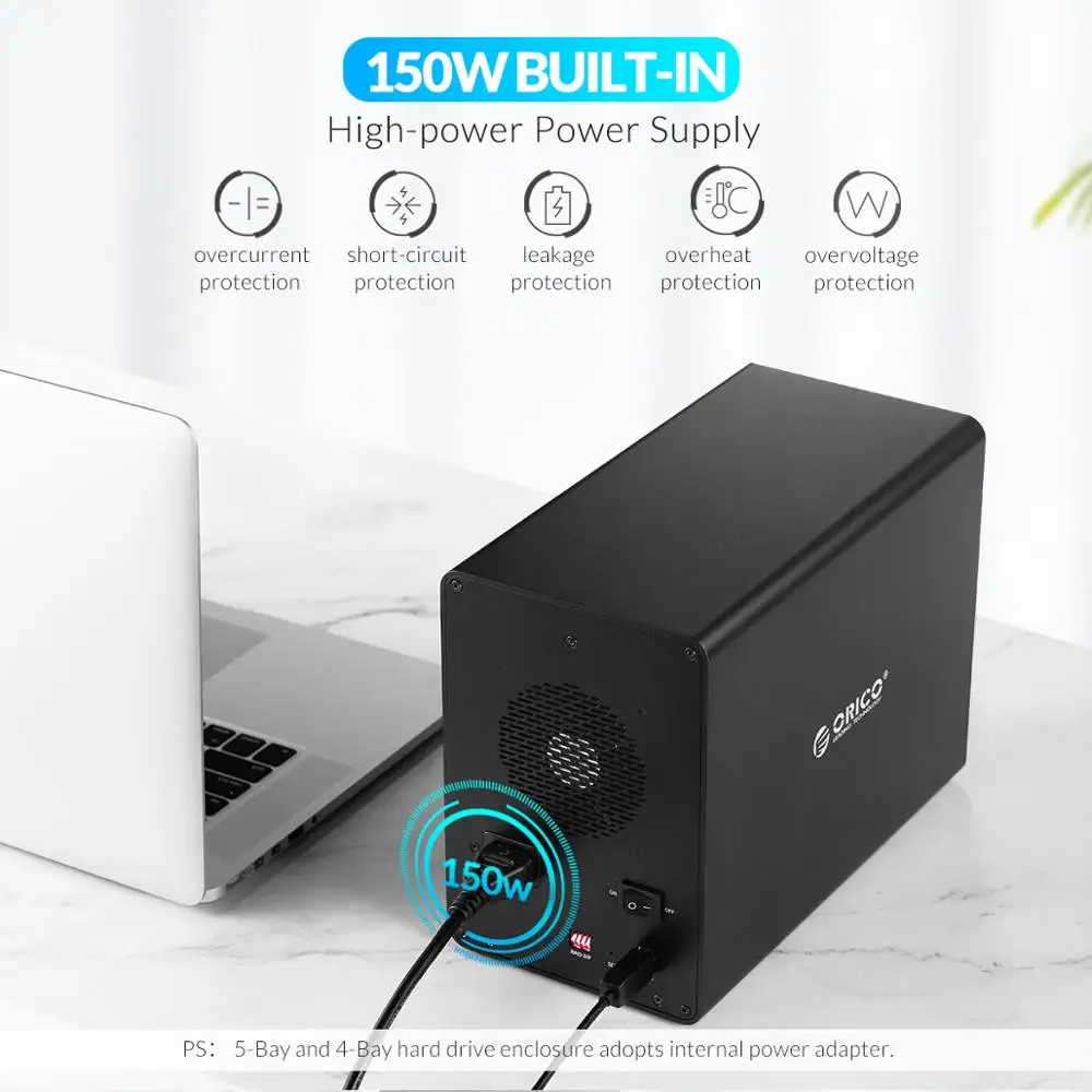 ORICO 35 ø  5  3.5 ġ HDD ŷ ̼, RAID HDD Ŭ , USB3.0  SATA, 150W   HDD ̽
