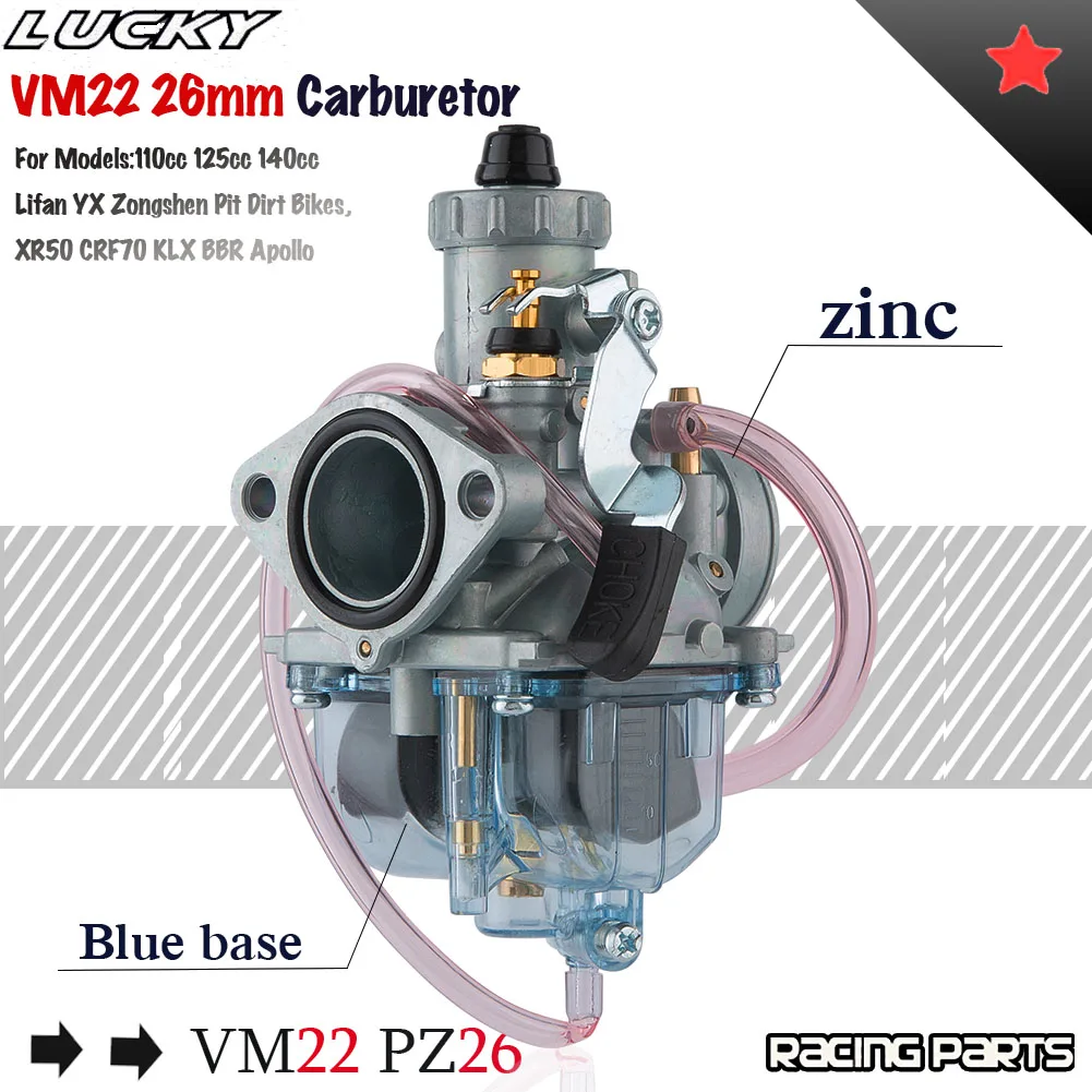 VM22 26mm Zinc Carburetor for Mikuni Pit Dirt Bike 110cc 125cc