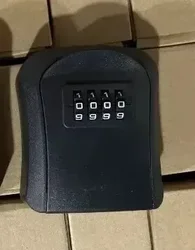 Waterproof Wall - Mounted Key Keeper with 4 - Digit Combination Lock - Secure 5 - Key Storage Box (Black Medium)