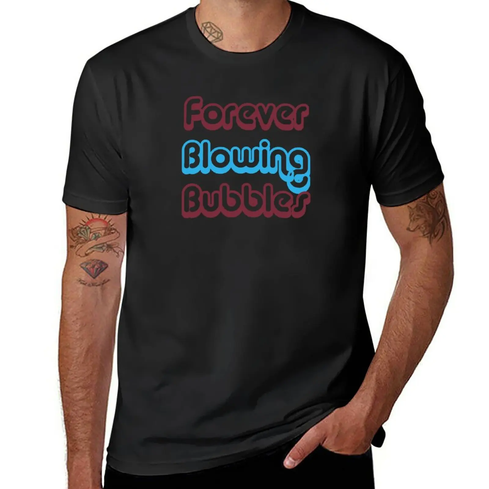 

New Forever Blowing Bubbles T-Shirt Short t-shirt Blouse cute tops summer tops tshirts for men