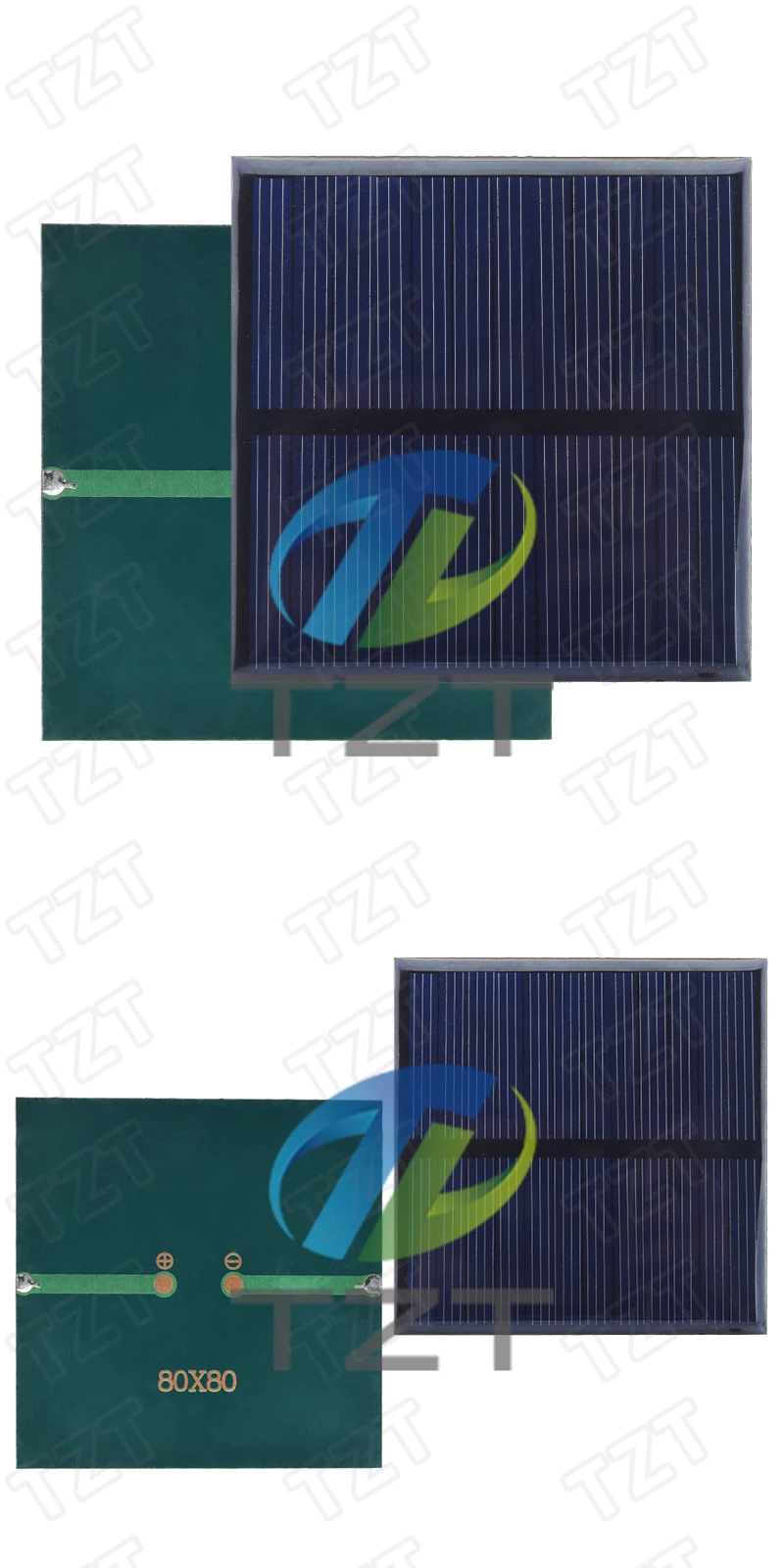 GREATZT 6V 150mA 0,9W Solarpanel Polykristallin 80*80MM Mini Sunpower Solarsystem DIY für Akku Handy-Ladegerät – Detail 7