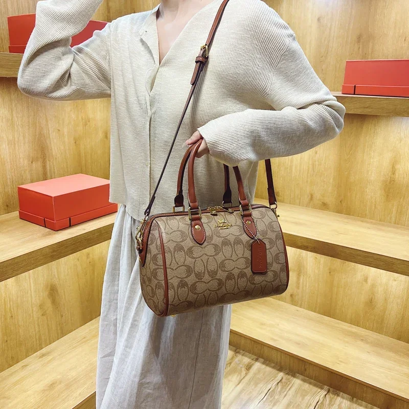 Elegante Borsa a Tracolla in Pelle da Donna, Classica Borsa a Mano di Design, Stile Lussuoso per Signore alla Moda - immagine 2