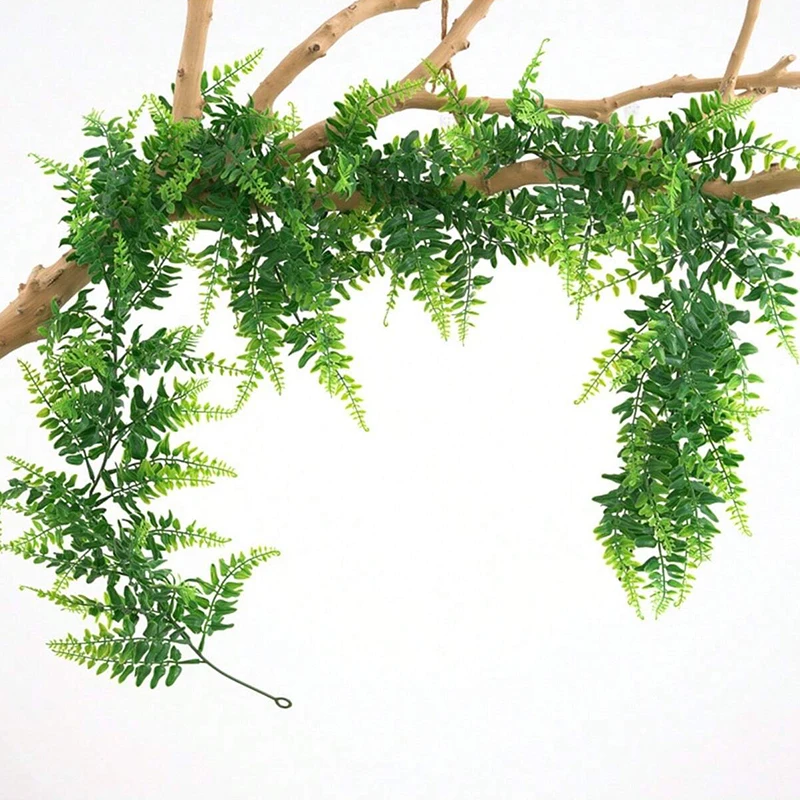 Retoo 12 Rami Di Edera Artificiale Verde: 25+ Metri Totali, Foglie In Poliestere Per Decorazioni Da Parete E Giardino