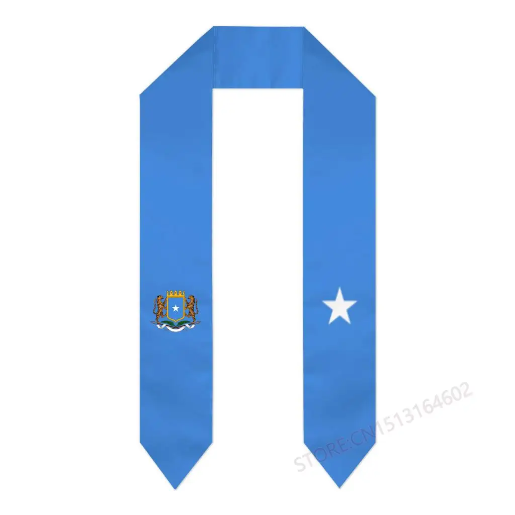 Nome Personalizzato O Logo Somalia Flag Sciarpa Graduation Stola Sash International Study All'Estero Classe Del 2023 Scialle