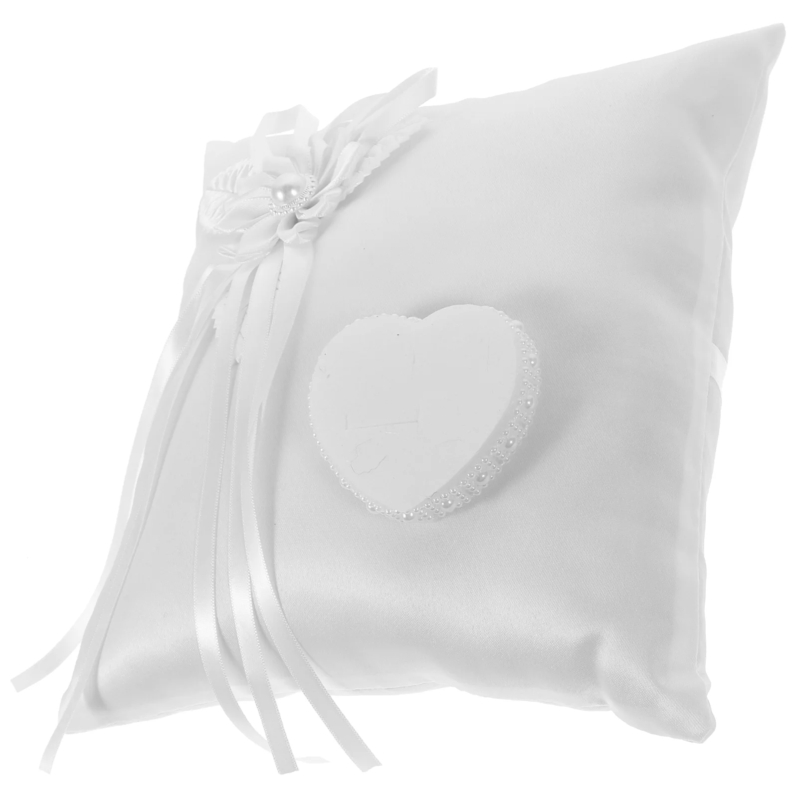 

wedding ring pillow white flower wedding ring cushion bearer wedding ring box ring holder for wedding engagment anniversary