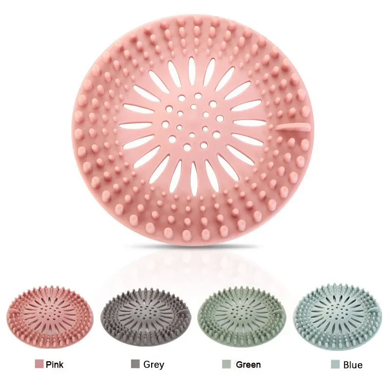 

Silicone Hair Stopper Catcher Cover Mat Shower Floor Drain Prevent Clogging Bathroom Bathtub Kitchen Sink Strainer Accessories