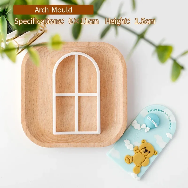 Baby Cookie Mold Cartoon Cookie Stamps Children's First Year Biscuits Mould Bear Dessert Decoration Embossed Molds Baking Tools