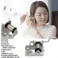 Mini Hand Crank Music Box DIY Music Box Hand Cranked Music Piano Music Box Decorative Collectibles