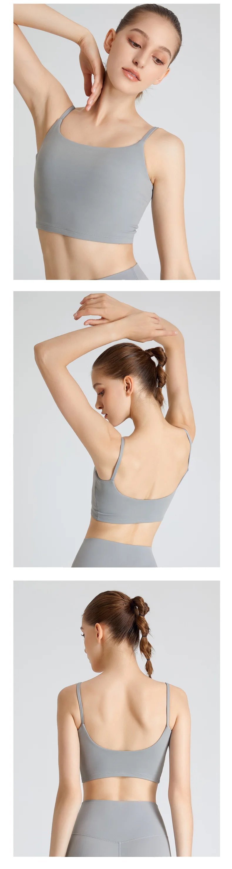 Description Picture 4 of itemSports Bra Top for Women, Push Up, Fixed Padded, Push Up Tops, Fitness Vest, Running, Gym Bra, Yoga, Breathable Sports Underwear