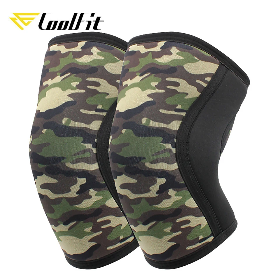 

Coolfit 1 Pair Women Men 7mm Neoprene Sports Kneepads Compression Weightlifting Pressured Crossfit Training Knee Pads Support