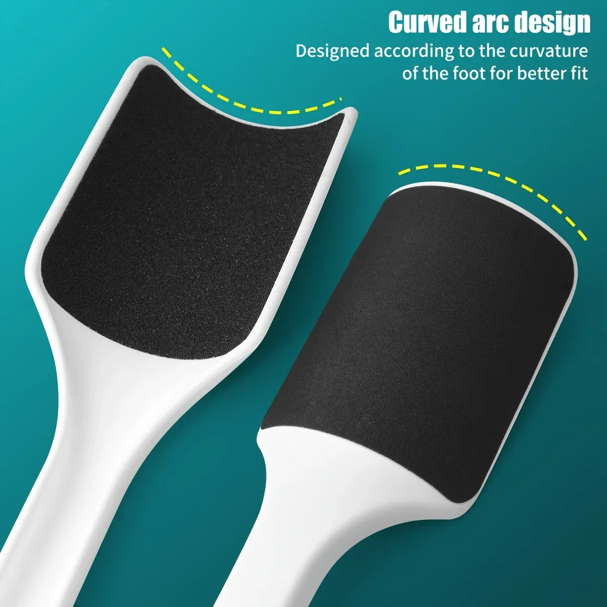 1pc Curved Pedicure File, Dead Skin Removal Tool, Foot Scraper, Home Use Plastic Pedicure File - Foot Grinding Pedicure