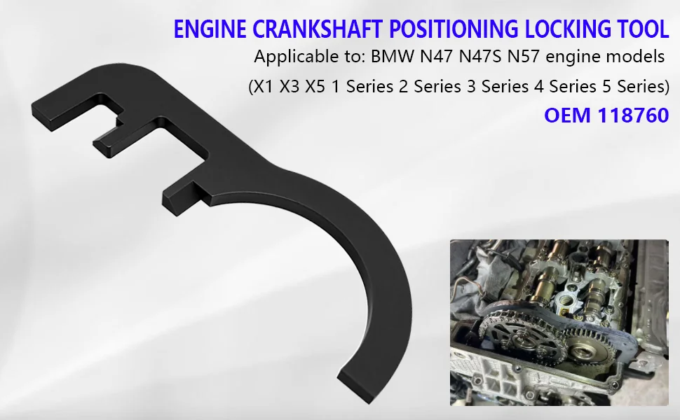 Dieser Steuerketten-Werkzeugsatz ist für BMW B37- und B47-Dieselmotoren in den Modellen 1, 2, 3, 4, 5er, X1, X3, X4 und X5 geeignet. – Detail 4