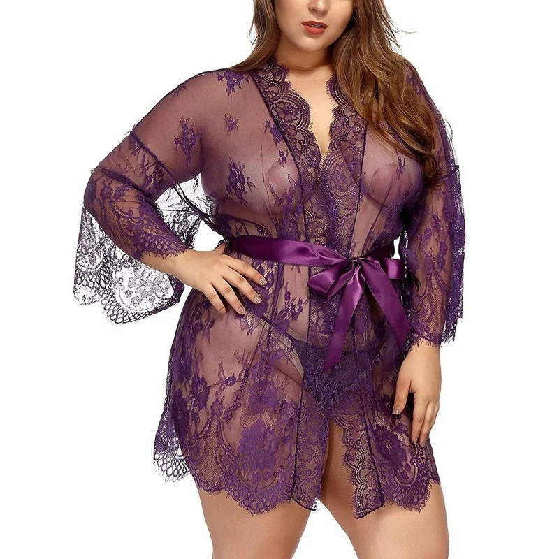 Sexy Women Lingerie Lace Night Dress Sleepwear Nightgown Bandage Deep V G-String See Through Sexy Sheer Sleep Dress Robe women dress,women sleepwear