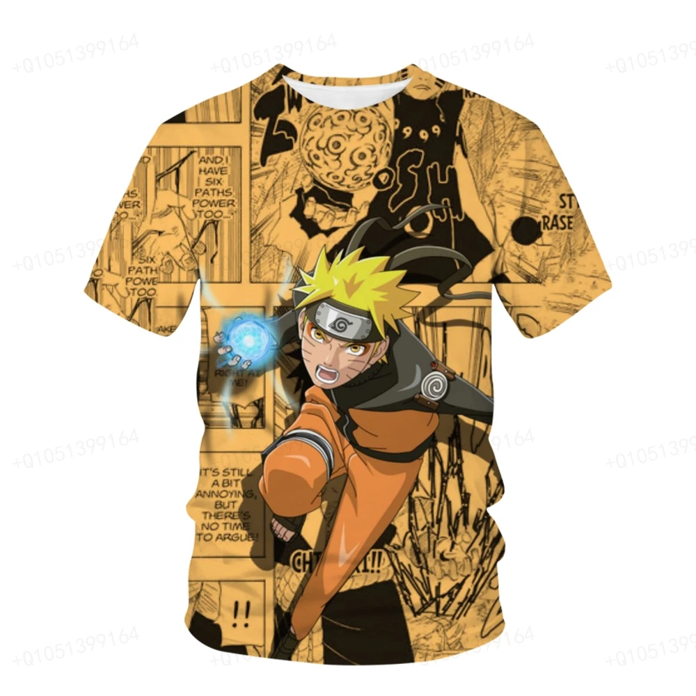 Boys-Naruto-T-shirt-Anime-Mascot-Uzumaki-Naruto-Kakashi-Kids-Cosplay-T ...
