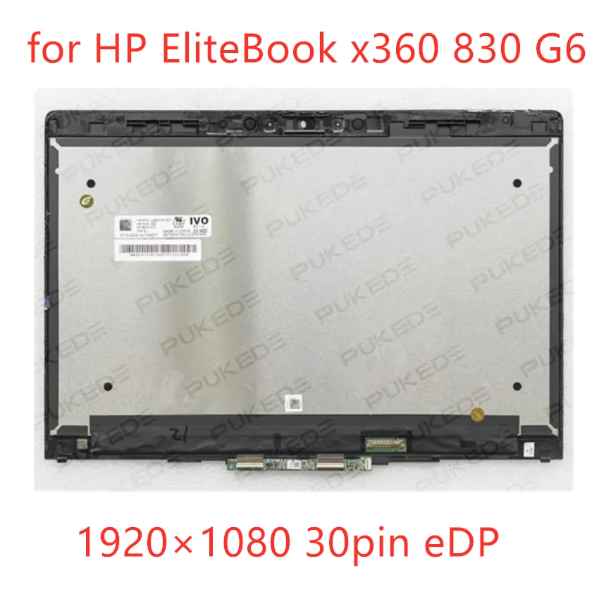 

Original 13.3''inch LCD Touch Screen Digitizer Assembly for HP EliteBook x360 830 G6 M133NVFC FHD 1920x1080