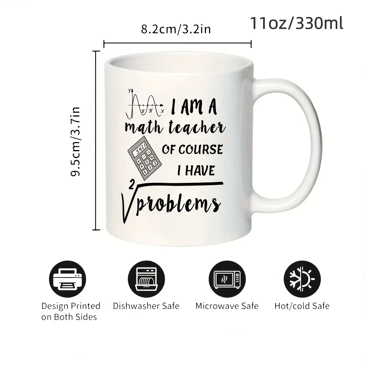 „Ich bin Mathe – natürlich habe ich Probleme!“ Lustige Tasse (350 ml), Geschenkidee für Lehrer_voghion.com