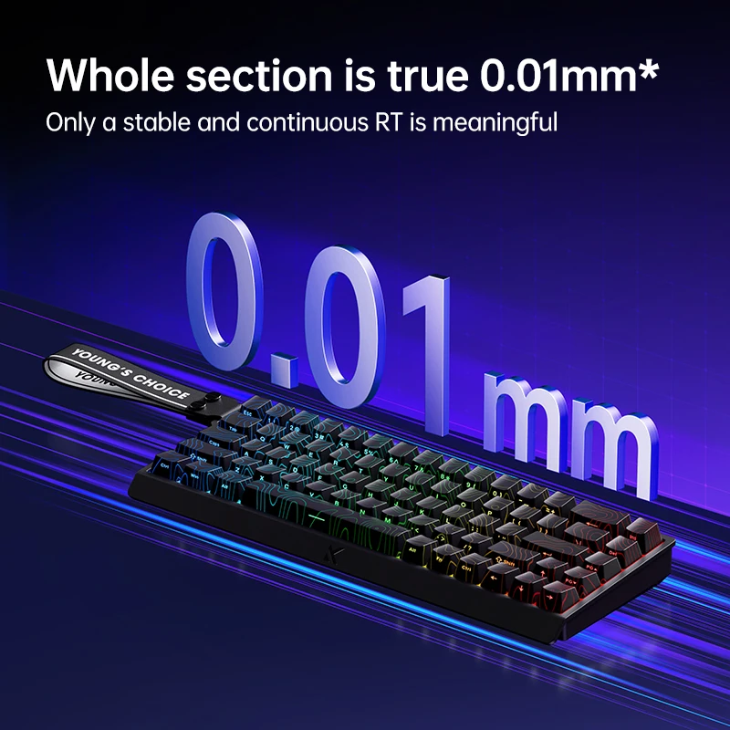 MCHOSE Ace 68 Mechanical Keyboard Wired Hall Effect Ice Blue Magnetic Switch Hot Swap Esports PC Gaming Keyboard Valorant Office