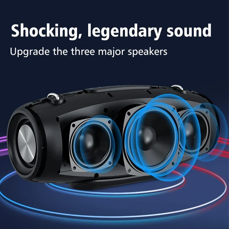 S67 휴대용 스피커, 2 개의 무선 마이크 및 어깨 스트랩, 지지대 TWS, AUX 입력, USB, 저음 및 고음, 파티용