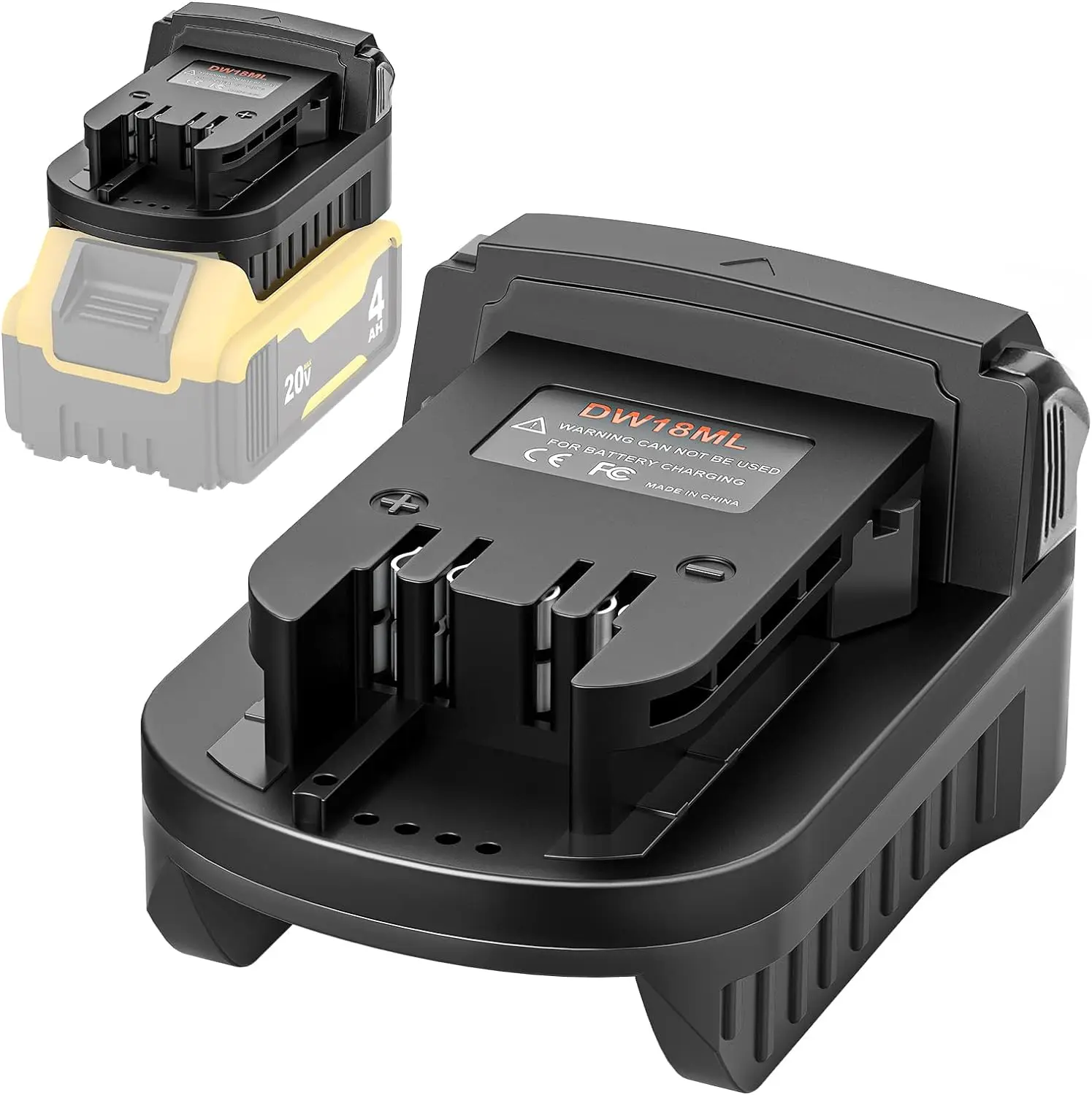 DW18ML Battery Adapter for Dewalt 18v 20V Li-ion Battery Convert to for Milwaukee Drill 18V Li-ion Power Tool work Converter