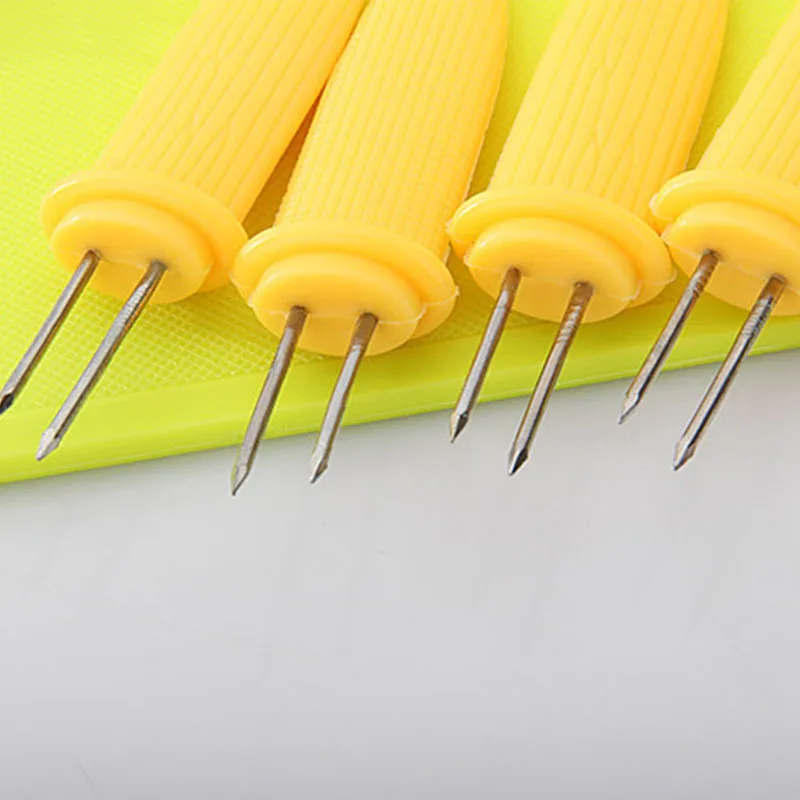 Stainless Steel Corn Holders Design Corn Cob Holders BBQ Forks Skewers on The Cob Cooking Parties Camping Interlocking tool