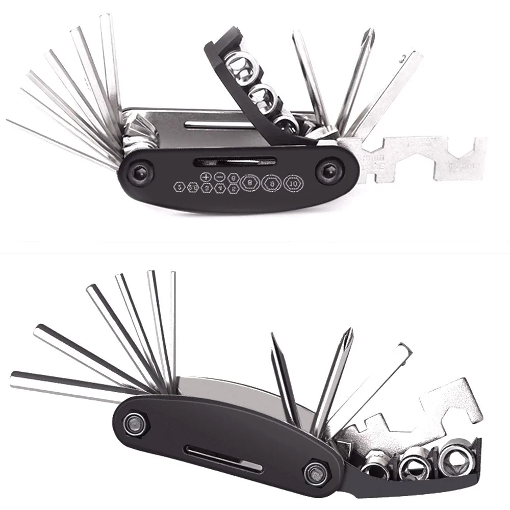 자전거 수리 도구 키트 자전거 액세서리 펌프 타이어 패치가있는 멀티 도구 세트 휴대용 산악 도로 BikeTire 자동 도구 세트