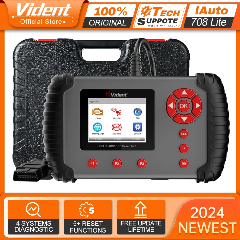 

Vident iAuto708 Lite Car Diagnostic Tool Engine ABS SRS Transmission Diagnosis EPB OIL SAS DPF Reset Free Update PK NT630 Plus