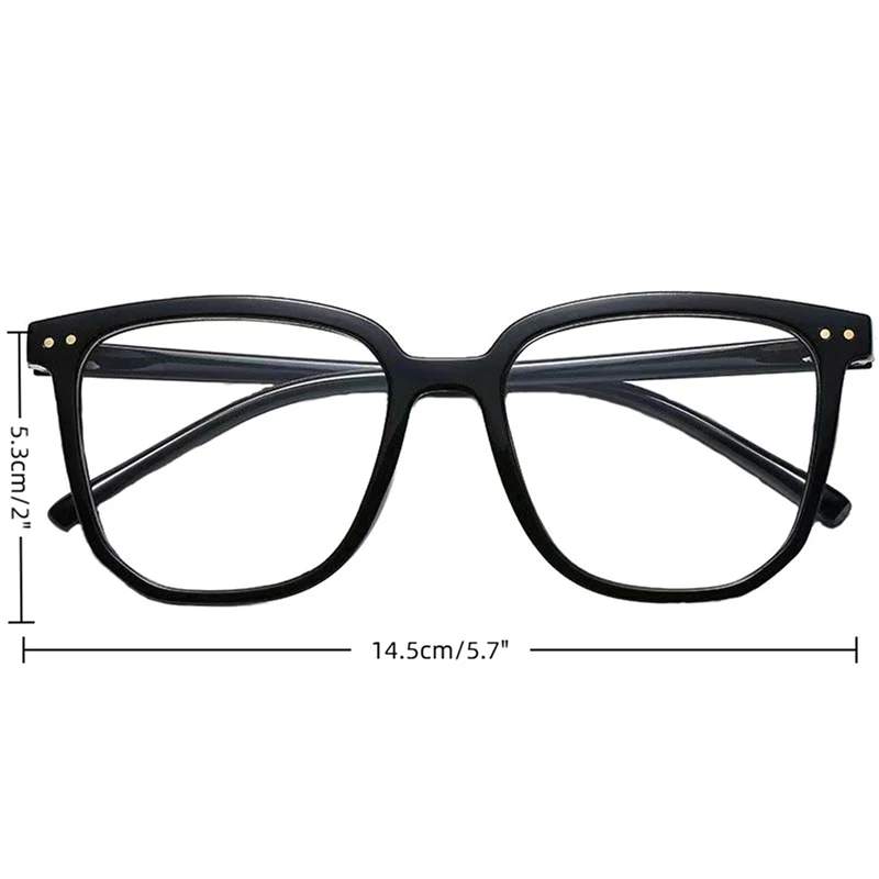 Universal Square-Framed Fashion Glasses - Clear Black Frame