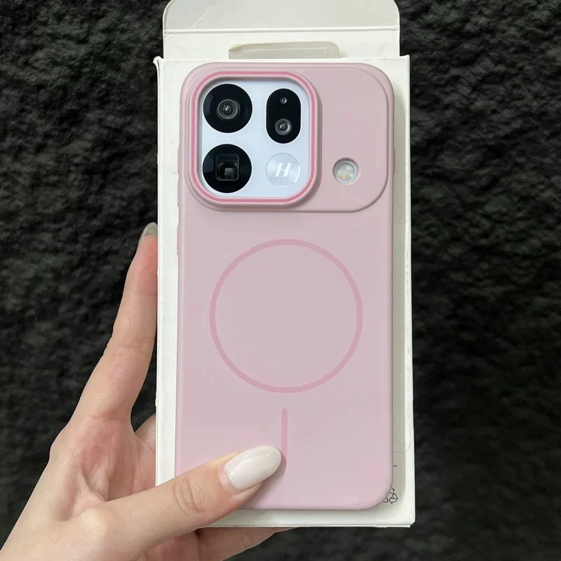 Hard Matte Magnetic Case - Solid Color Wireless Charging-Compatible Cover