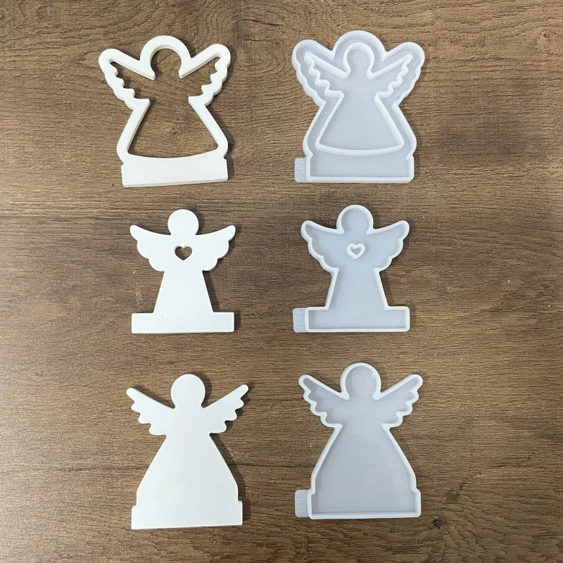 Baptist Candle Holder Silicone Mold Easter Angel Cement Gypsum Decor Mold Epoxy Resin Clay Tools Eid Mubarak Home Decorations