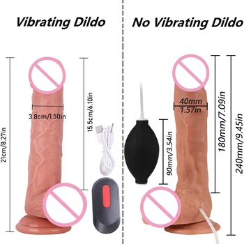 Wireless Remote Spray Water Dildos For Women Artificial Penis Vibrator Ejaculation Realistic Dildo Suction Cup Couples Lesbian 6