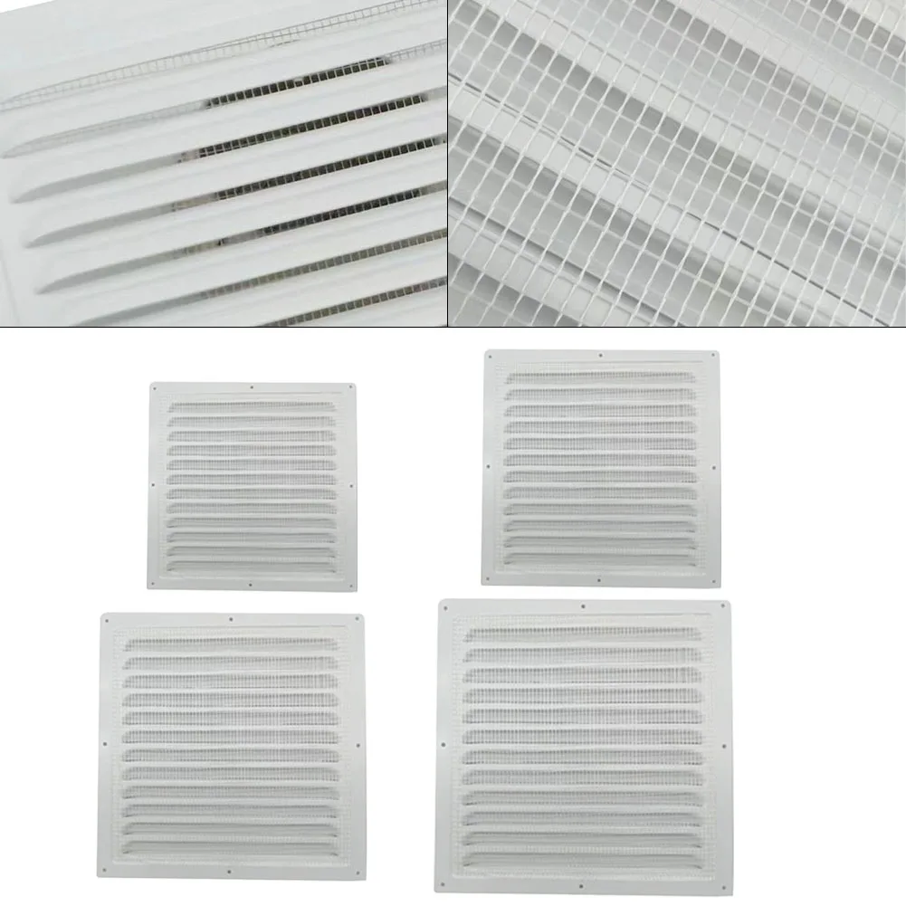 

Metal Louver Air Vent Grille Cover Square Exhaust Vent Insect Screen Cover Aluminum Exhaust Vent Ducting Ventilation Grilles