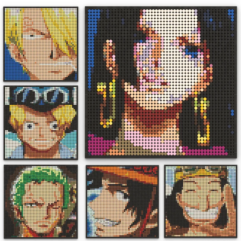 PixelArtMosaicDecorationDIYBuildingBlocksJapaneseAnimeOne