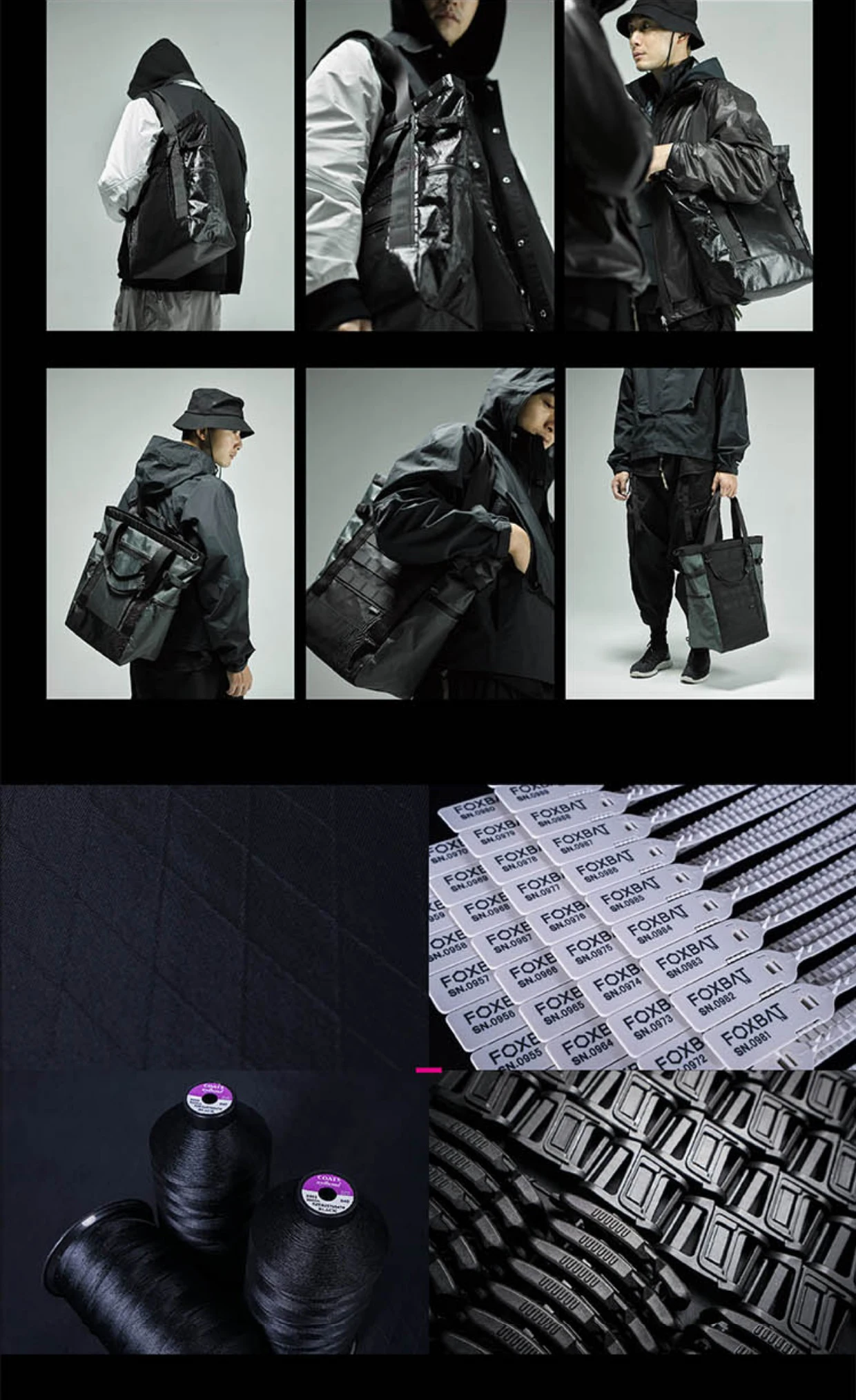 Foxbat LEG-36 Tote cross-body bag x-pac material fidlock magnetic buckles edc carrier techwear accessories