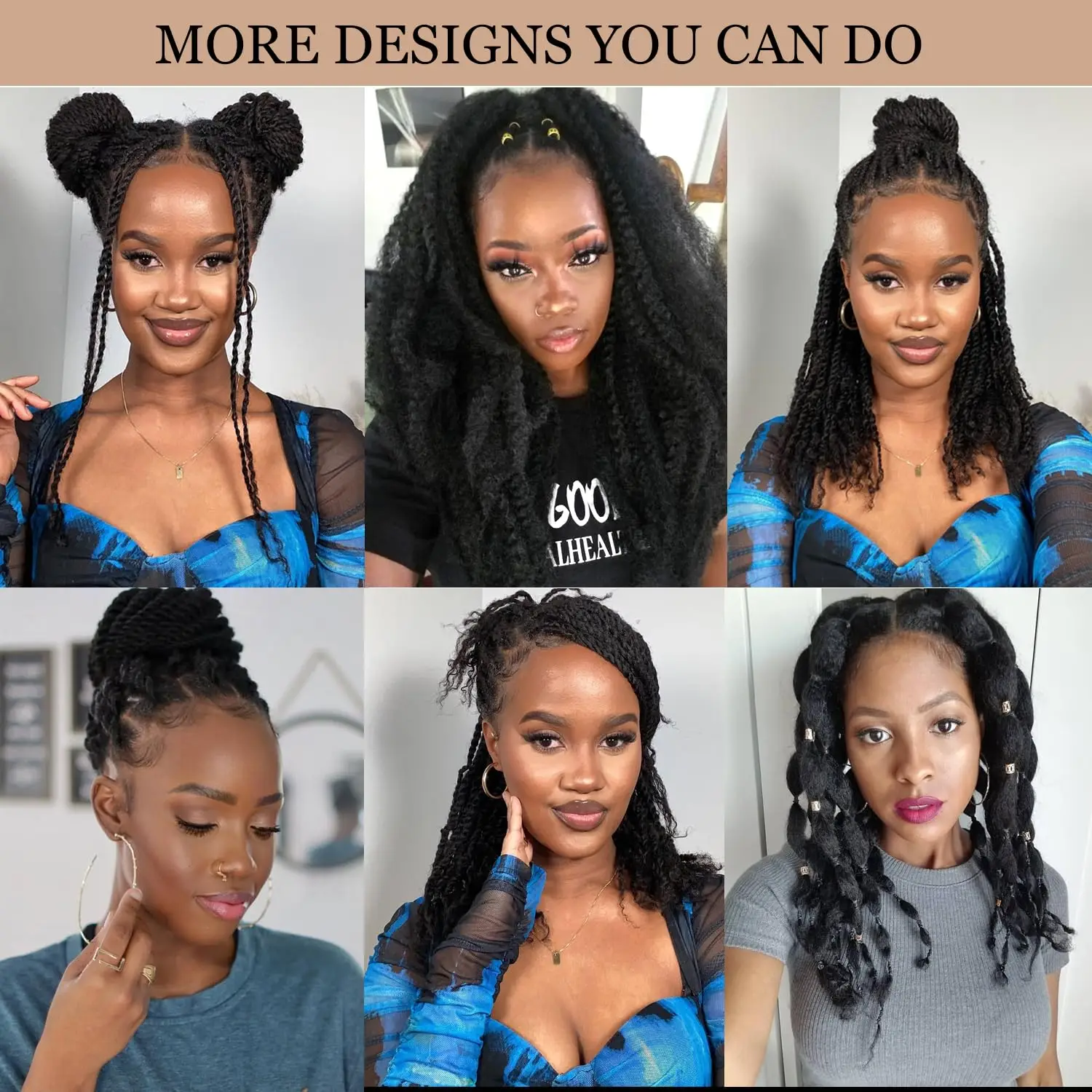 Marley Twist Braiding Hair 14inch Cuban Twist Hair Afro Kinky Curly Twist Crochet Hair Synthetic Hair Extensions 6