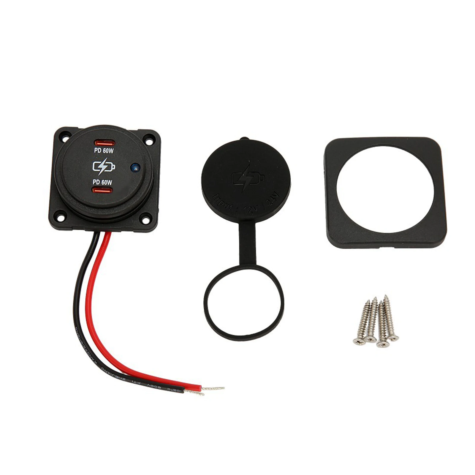 High-Power Dual USB Quick Charger with LED Indicator & Rocker Switch