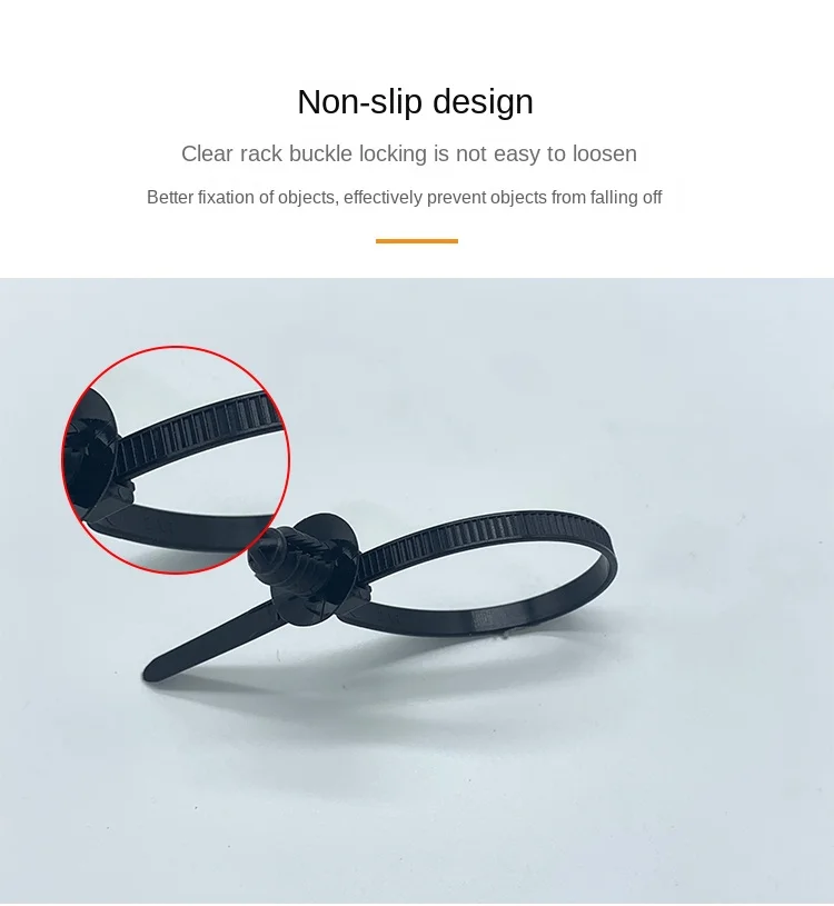 Description Picture 4 of item20pcs M6 M8 M10 Hole Removable Threaded Nylon Plastic Vehicle Motocycle Cable Tie Car Harness Retainer Clip Push Mount Auto ties