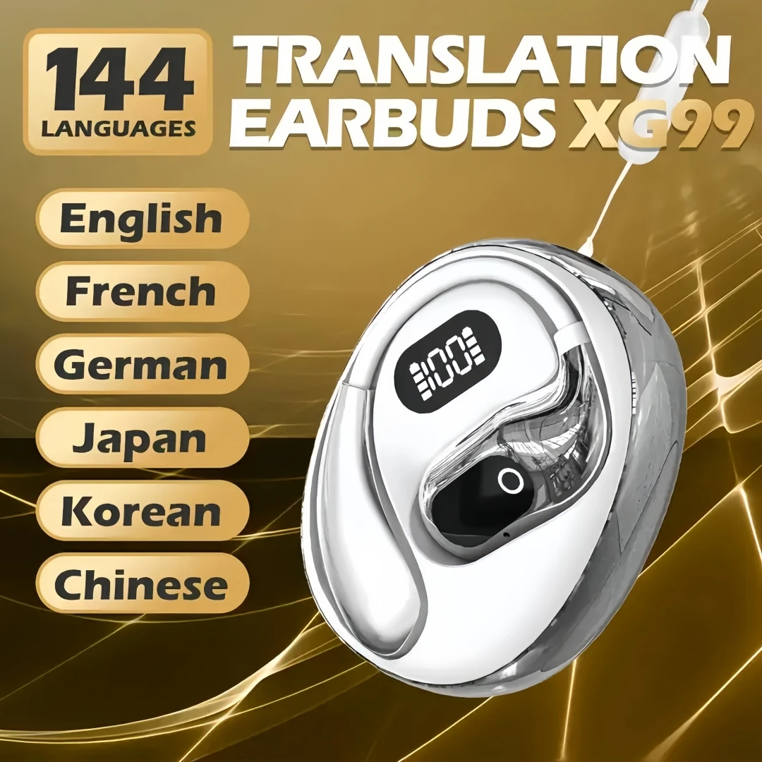 Ear Buds Wireless Earbuds Bluetooth Headphones 80H Playtime LED Display Case, Over-Ear Hook With Mic, Stereo Sound_voghion.com