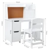 Kids Desk and Chair Set Wooden Study Table with Storage Shelf, Children School Learning Desk Set, Writing Table for Ages 3-8 4