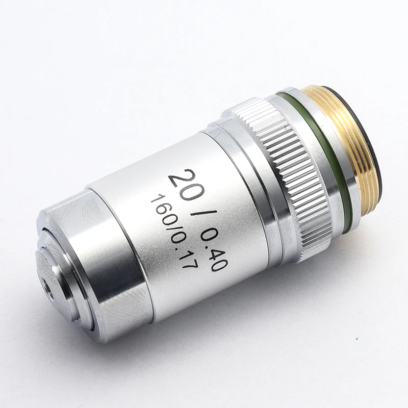 Biological Microscopes Achromatic Objective Lens 100X (oil)  4X 10X 20X 40X 60X 195mm Conjugate Distance Universal RMS thread 3