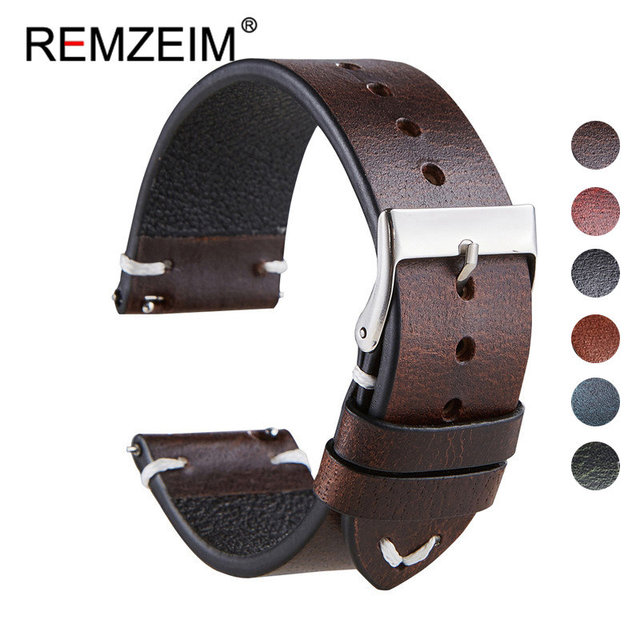 Band 20mm 22mm Genuine Leather Strap For Huawei GT 2 GT2 Pro Watch Strap Replacements For Samsung Galaxy Watch 4  Strap