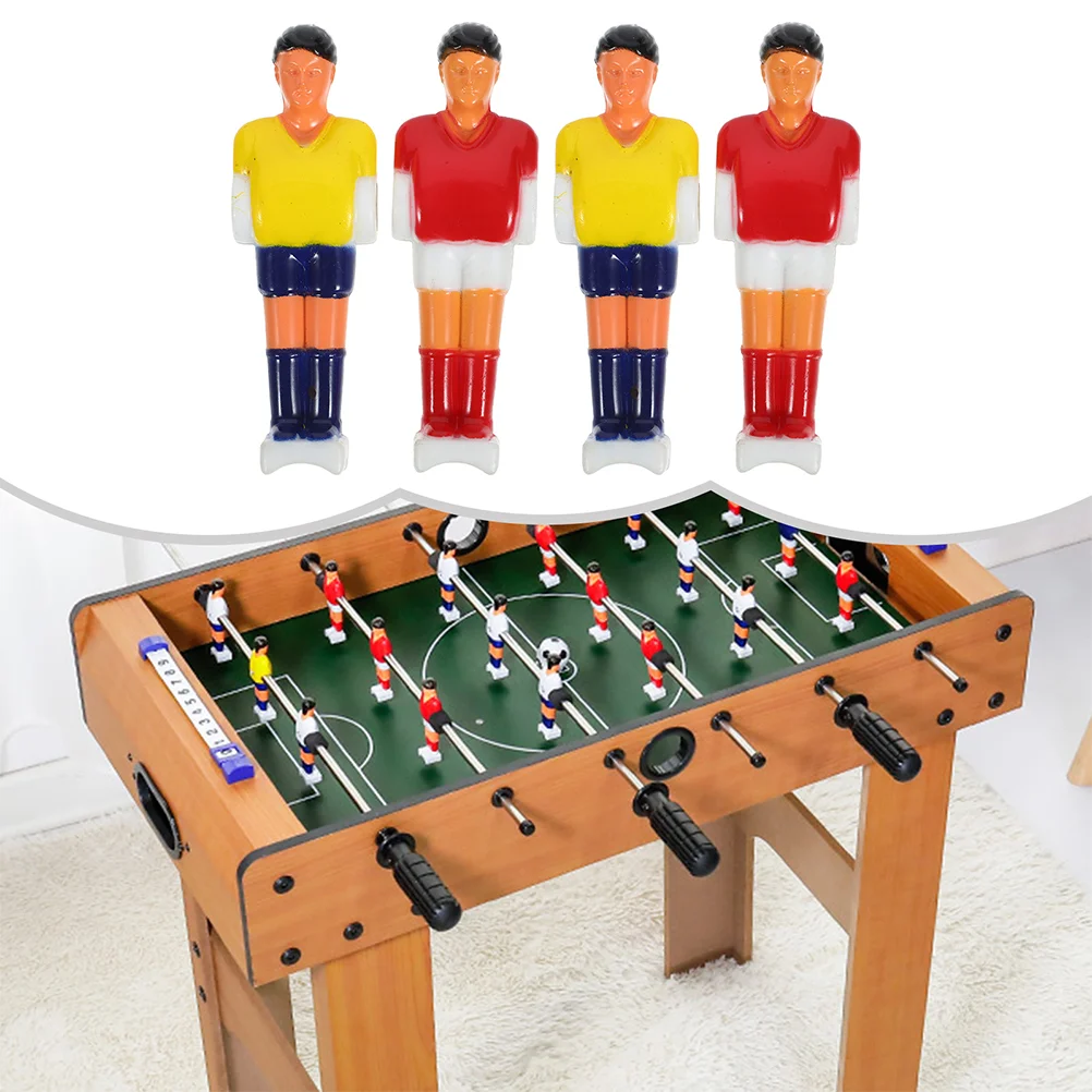 4 Pcs Small Foosball Players Football Robot Figures Toys Table Soccer Player Replacement Accessories Supplies Game Tabletop