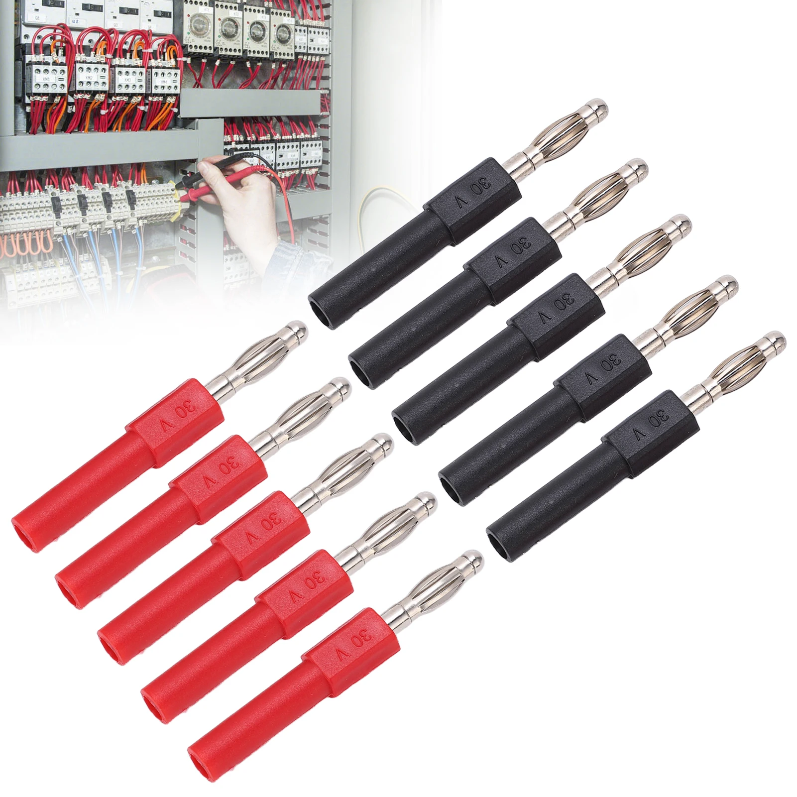 5Set J.20012 Banana Plug Connector 4mm Male to 2mm Female Multimeter Banana Plug Connector Adapter Adapter