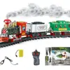 Children Electric Remote Control Rail Train Set Simulation DIY Assembly Model Train Toy Rechargeable Classic Steam Train 1