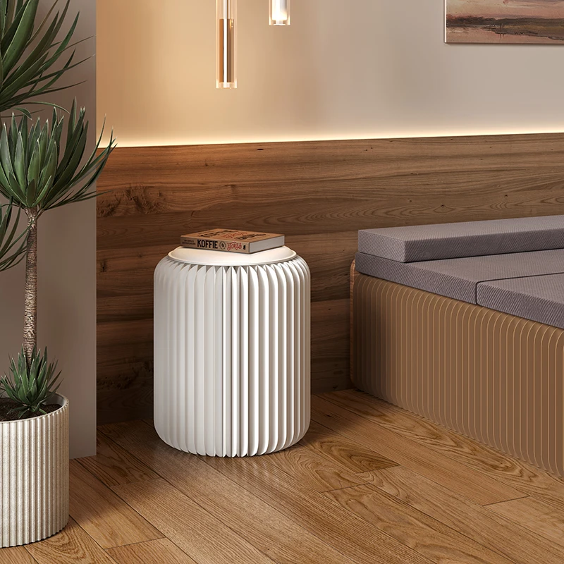 Luxury Shoe Changing Round Paper Folding Stool Kraft Paper Lounge Chair Living Room Furniture Portable Celebrity Short Stools