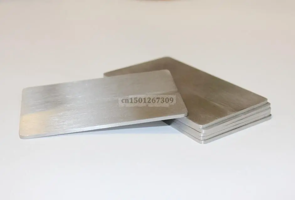 Thick 1mm Stainless Steel Blank Metal Business Card Size 85*53mm Matte  Brushed Finishing 1/2/5/10/15 - You Choose Quantity - AliExpress