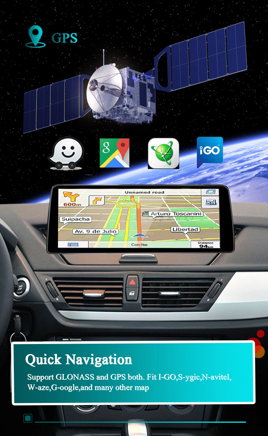12G 256G Kabelloses Carplay Android 15 Auto-Radio Multimedia-Bildschirm Stereoanlage für BMW X1 E84 2009-2015 CIC iDrive Videoplayer 4G – Detail 15