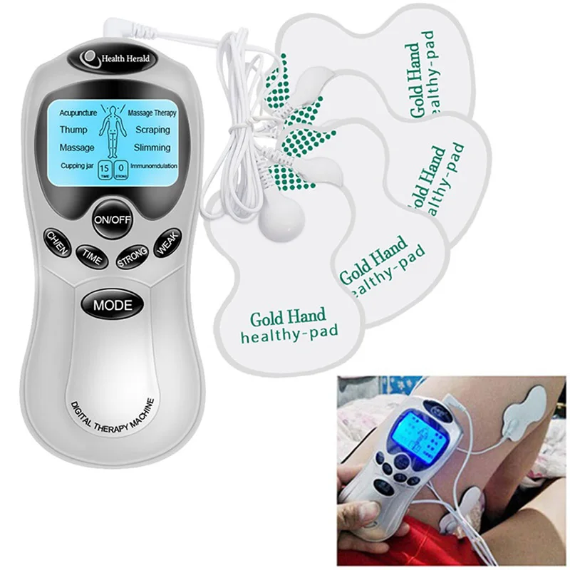 Health Care Tens Massage Machine with Electrode Pads Acupuncture Body Neck Massager Electric Muscle Stimulator EMS Massager electrode pads muscle stimulator muscle massager neck massager massage tool