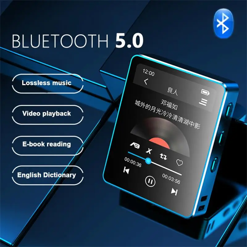 RYRA Bluetooth 5.0 Lossless Music MP3 Player Walkman MP3 MP4 Automatic Read Aloud Mini-game 2.5 Inch MP5 E-book Video Player music player,mini media player