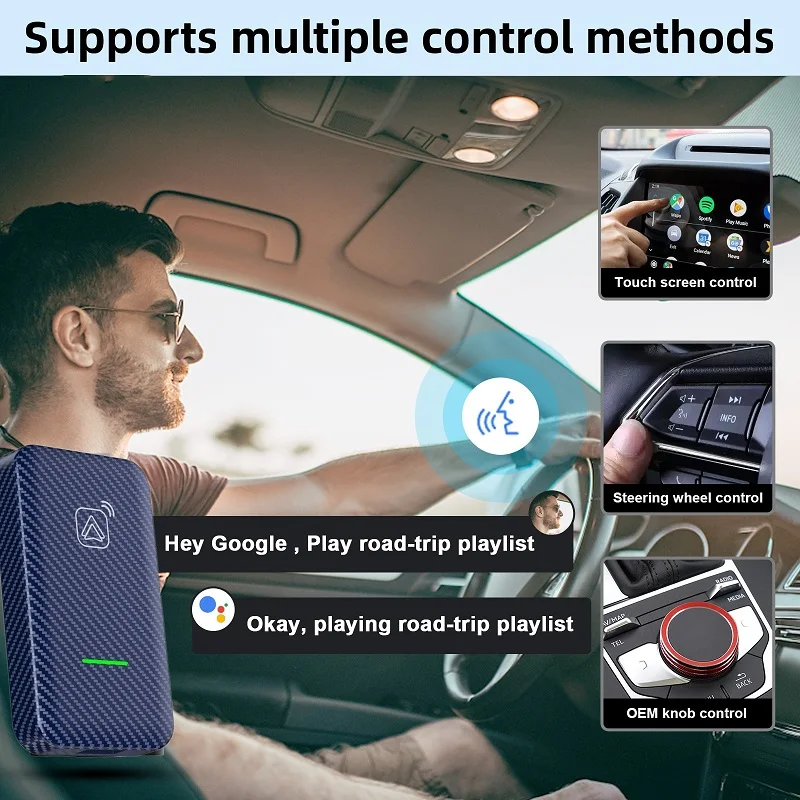 Auto Parts For Wired to Wireless Android Auto Adapter car Intelligent System Plug and Play Ai Box Activator Dongle Auto Connect